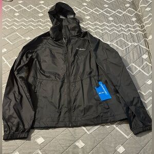 NWT black rain jacket